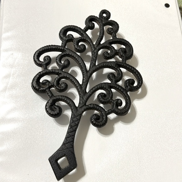 1951 Vintage JZH “Family Tree” - Cast Iron Trivet Decorative Wall Hanging - Picture 3 of 10